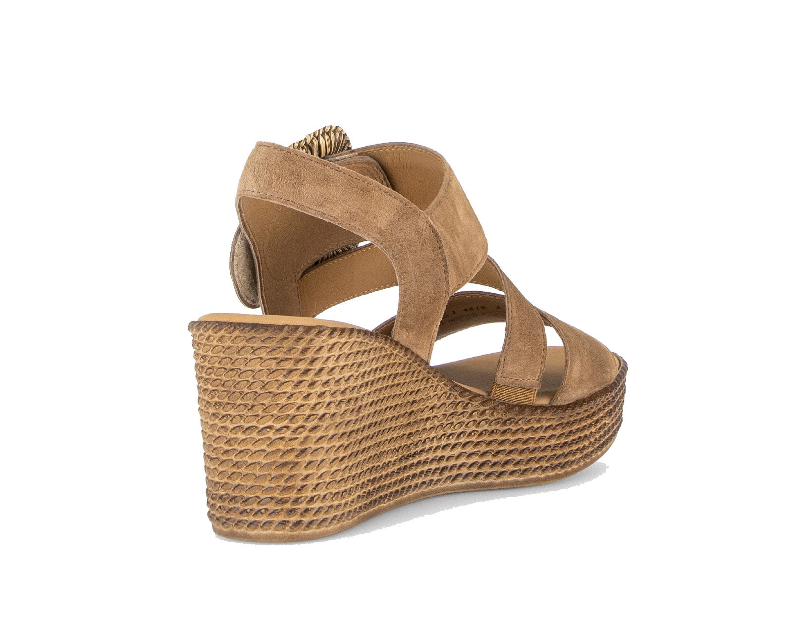 Damessandaal met sleehak '84.771.14' - bruin