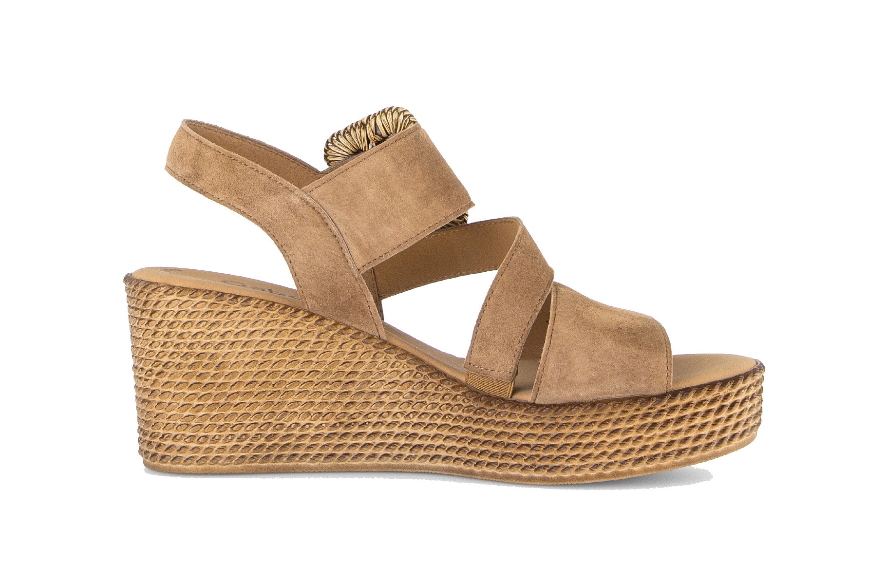 Damessandaal met sleehak '84.771.14' - bruin