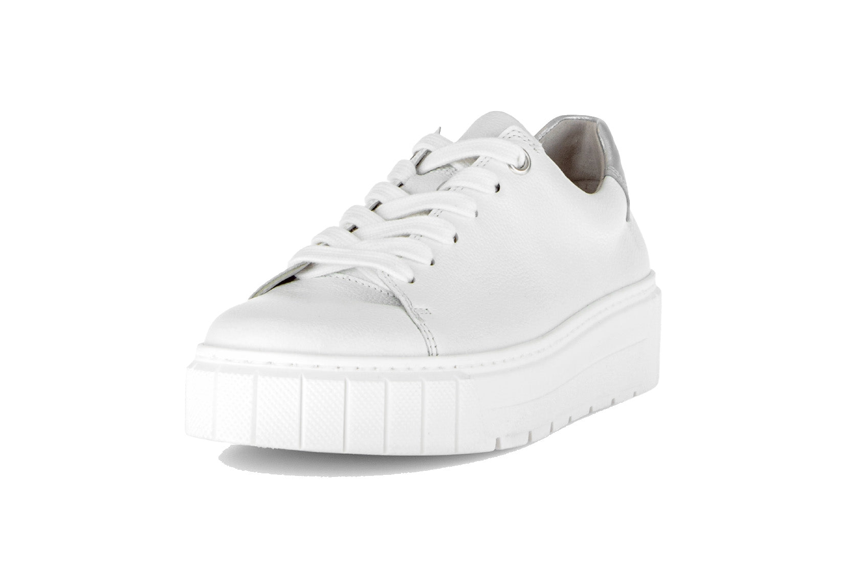 '86.410.52' women's wide fit (H) lace-up sneaker - white