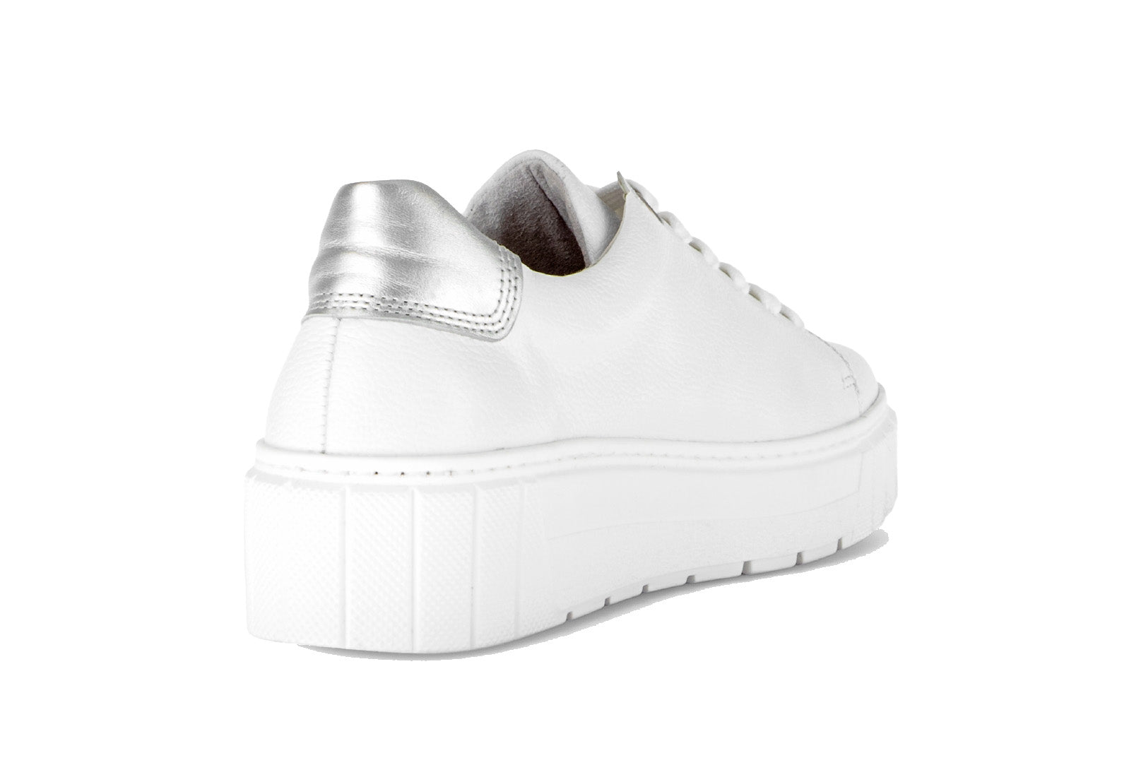 '86.410.52' women's wide fit (H) lace-up sneaker - white
