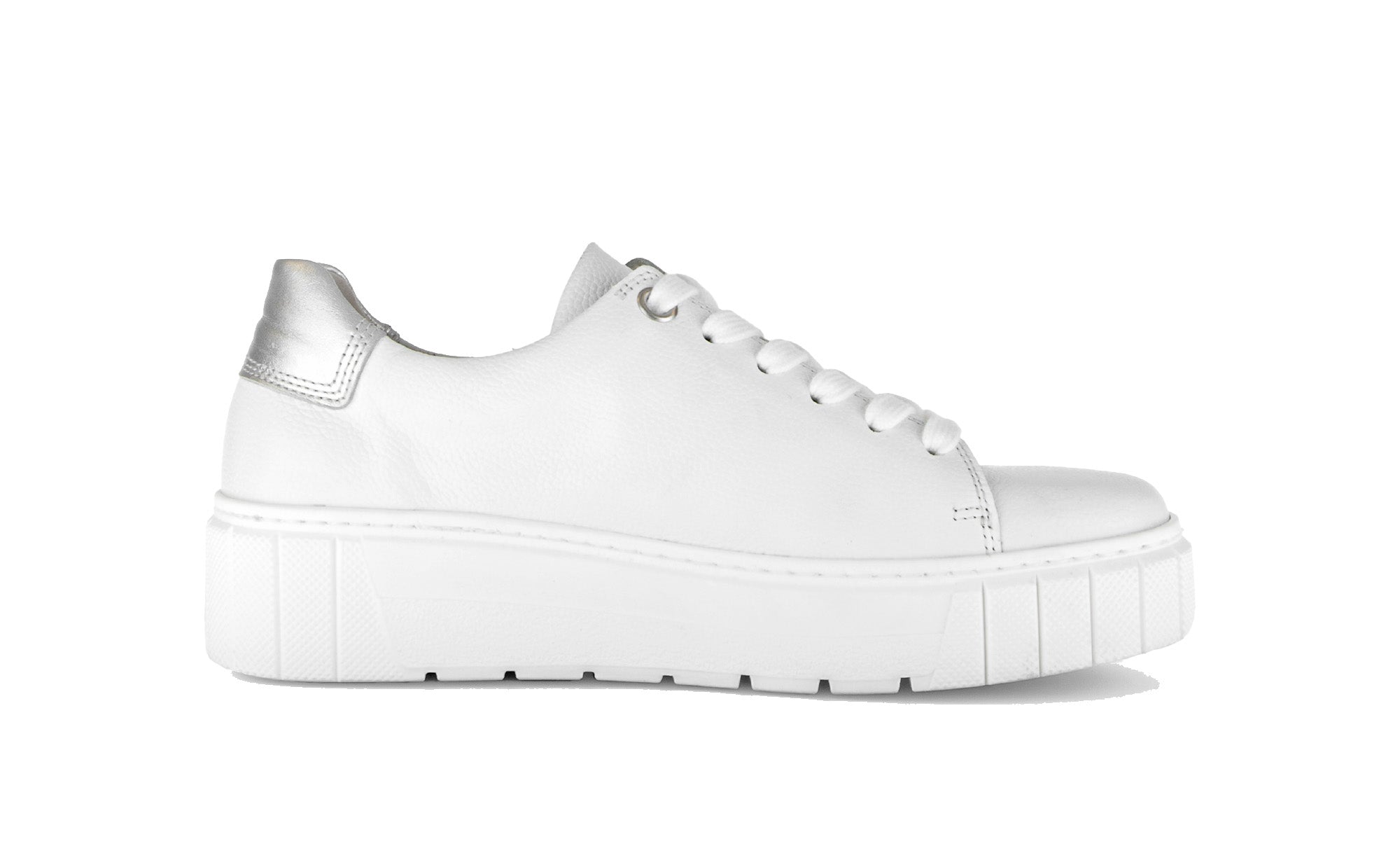 '86.410.52' women's wide fit (H) lace-up sneaker - white
