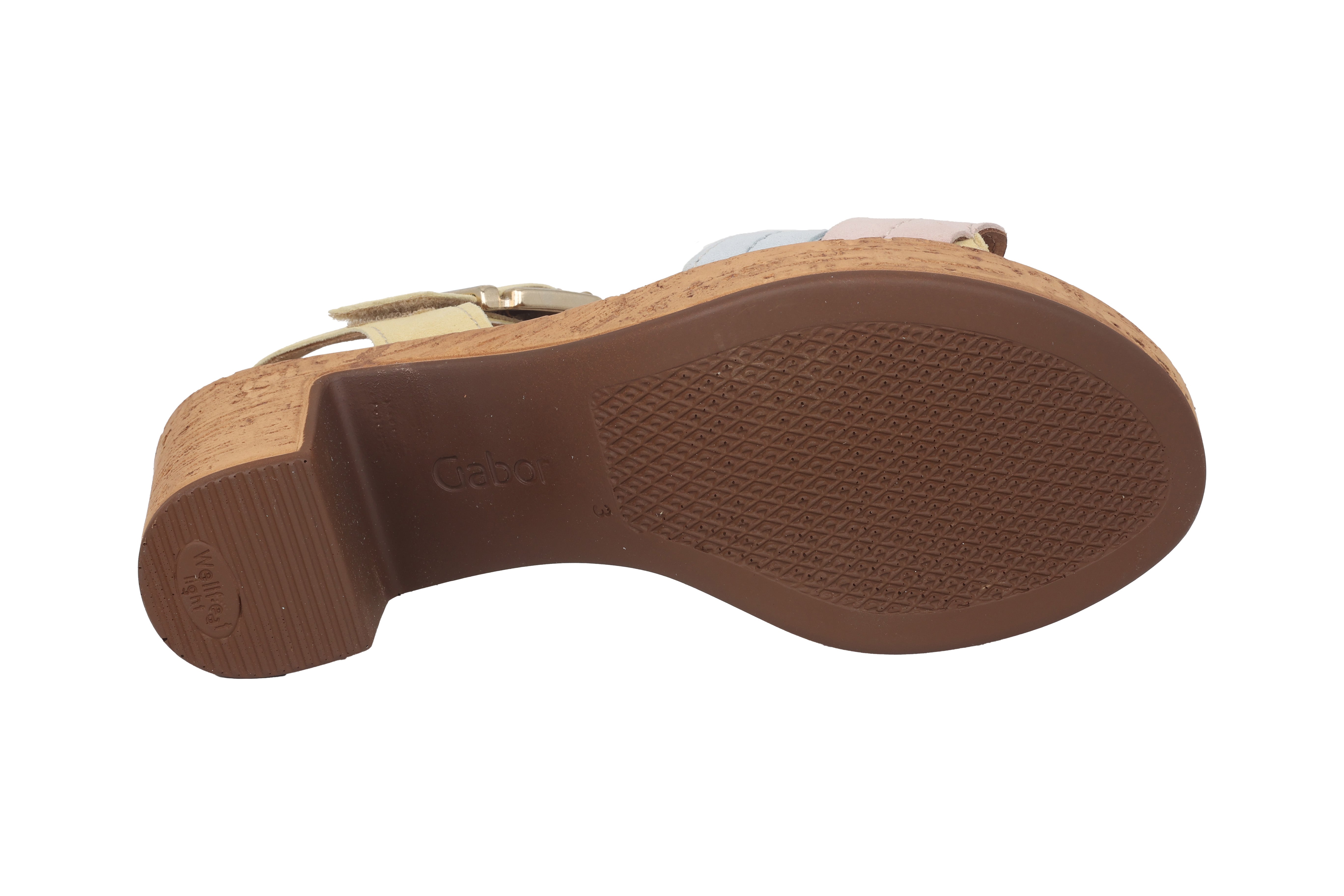 Damessandaal '24.763.10' - Geel mix