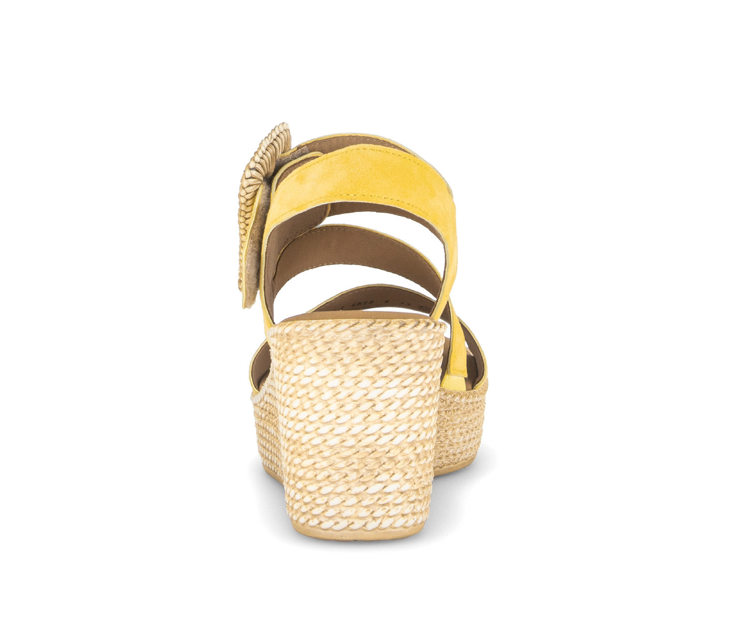 Damessandaal '84.771.13' met sleehak - geel