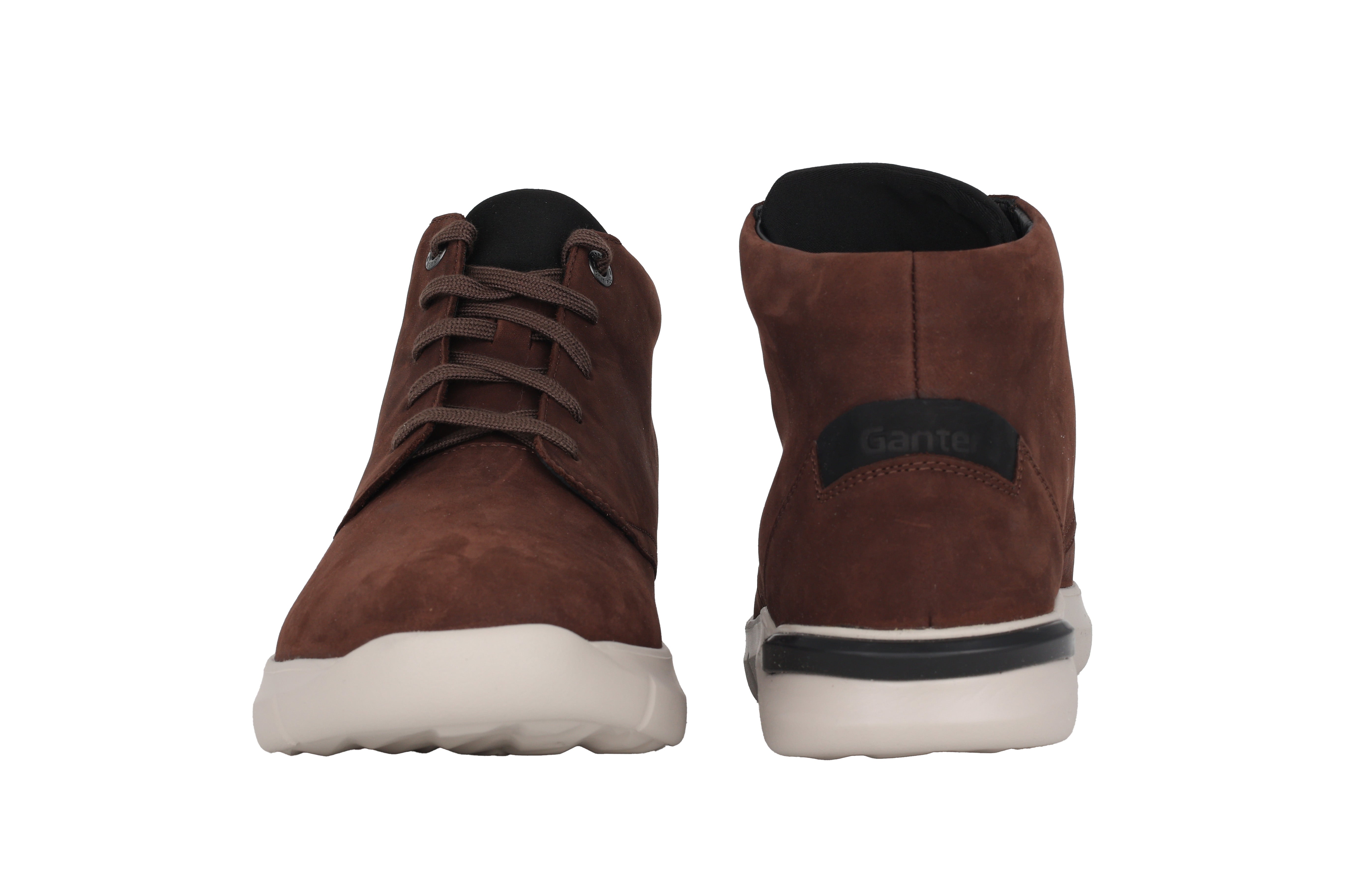 'George' men's walking rolling lace-up boot - Brown