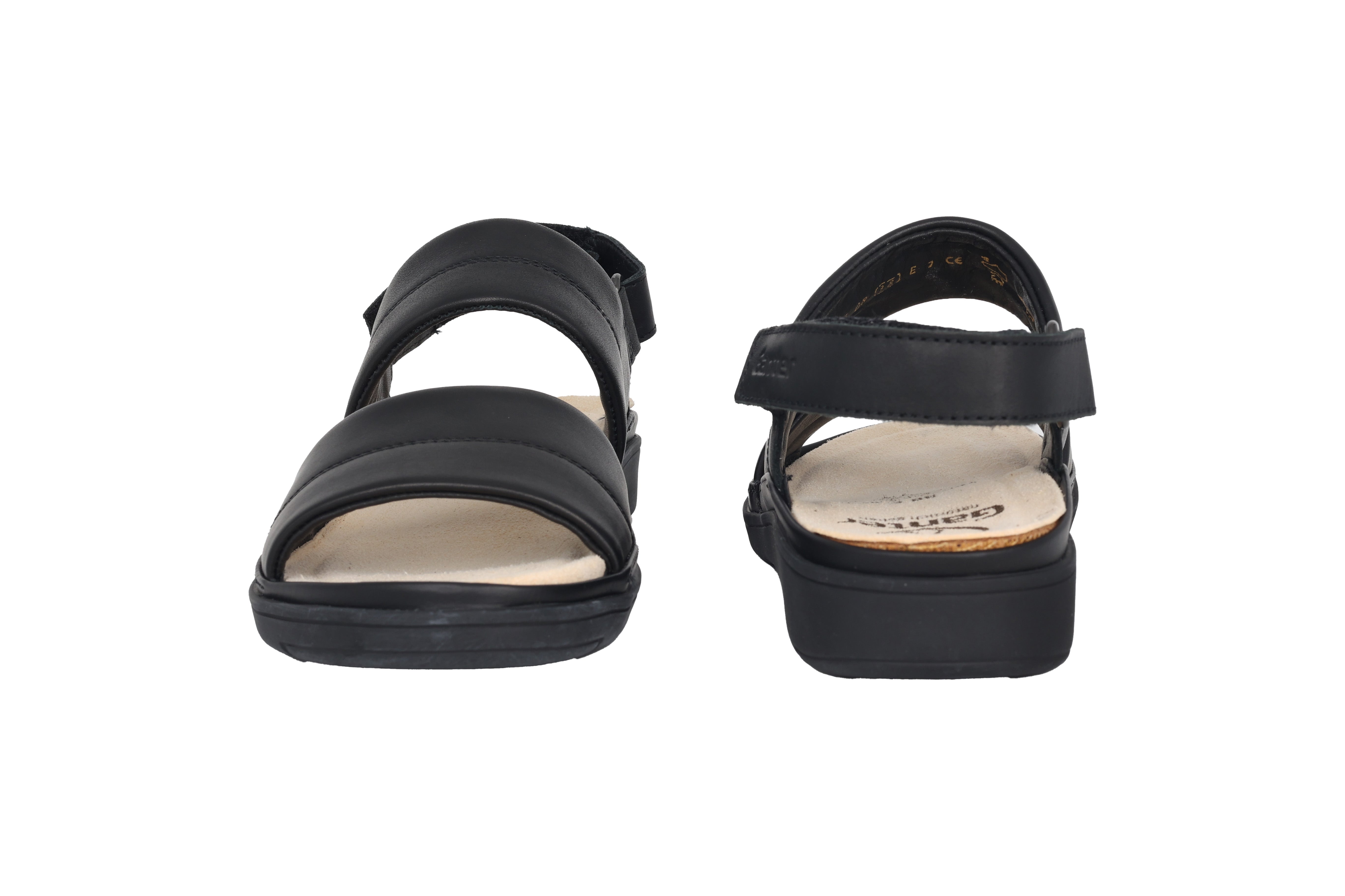 'Evi' women's narrow fit (E) sandal - black