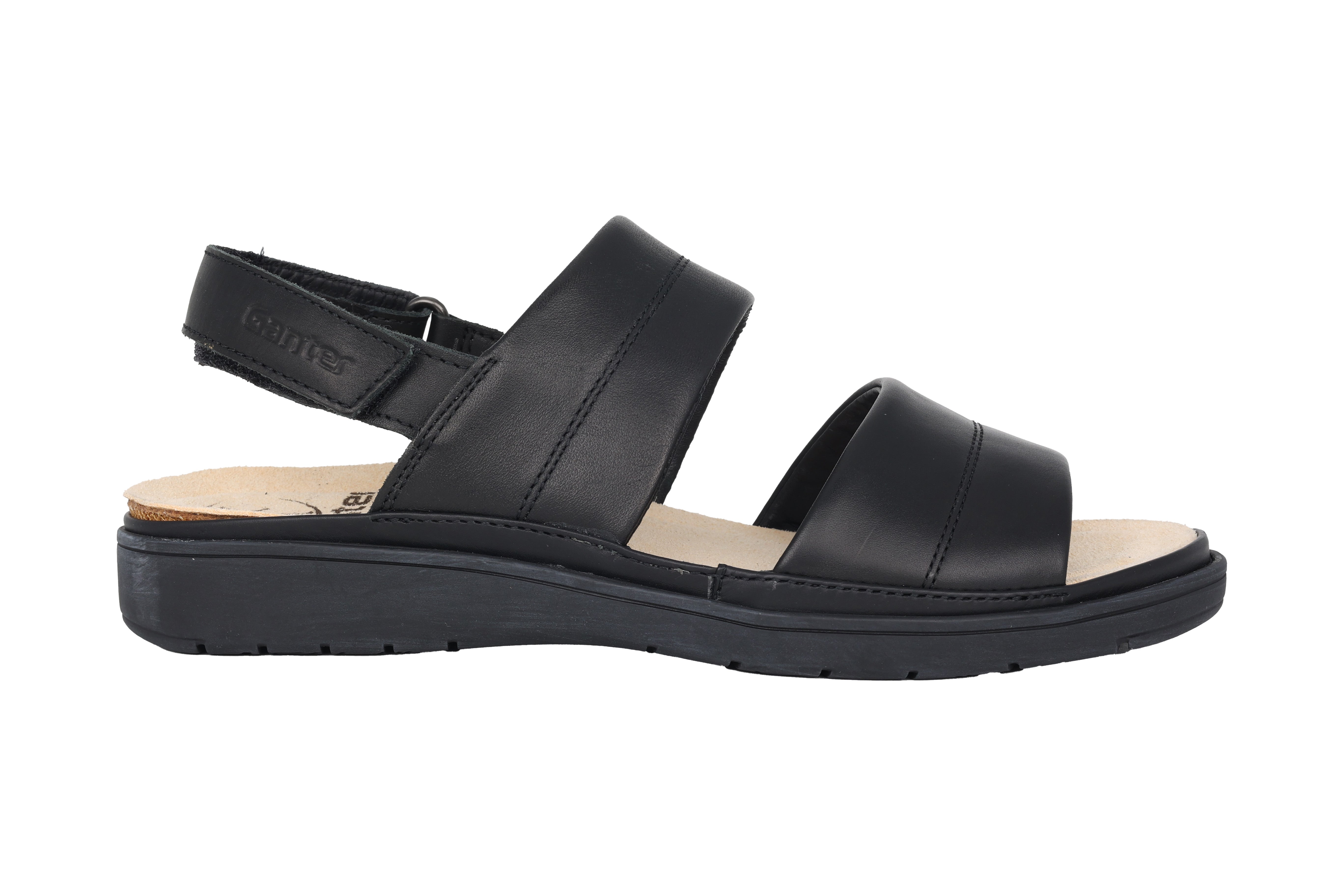 'Evi' women's narrow fit (E) sandal - black