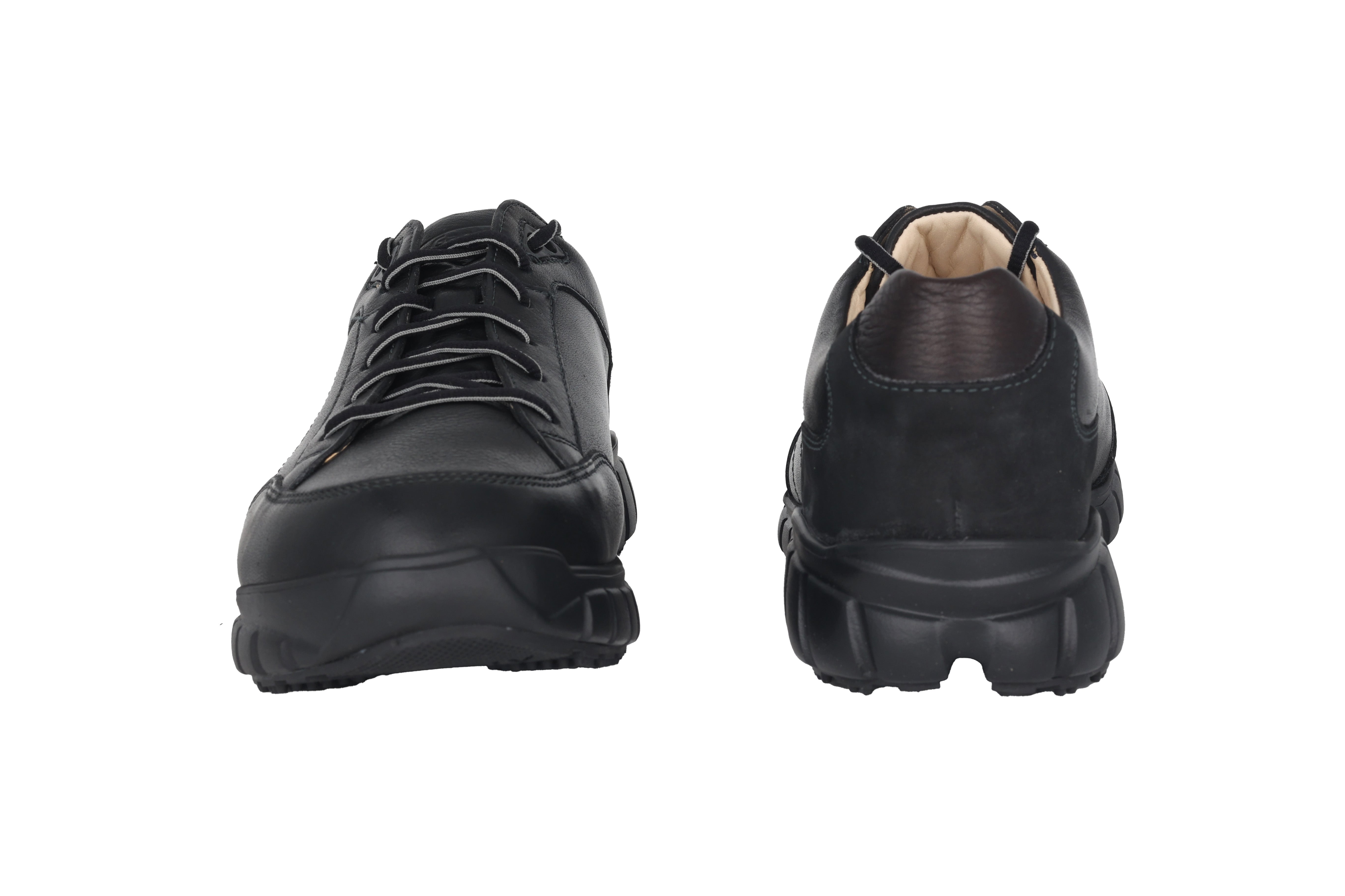 Baskets de marche à lacets à roulettes coupe large (H) 'Evo' pour hommes - noir