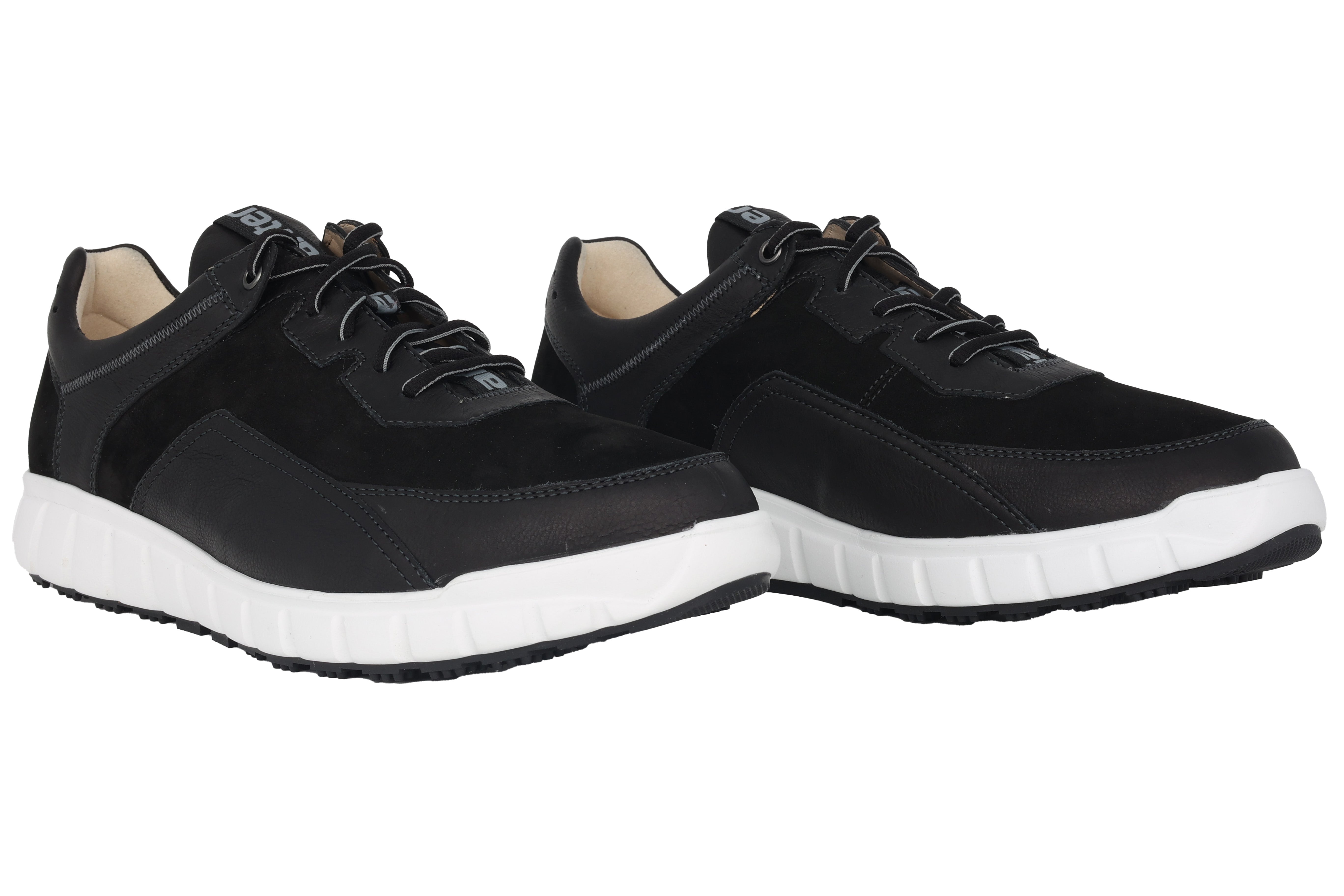 'Evo' herenschoenen met brede pasvorm (H) en veterschoenen - Zwart