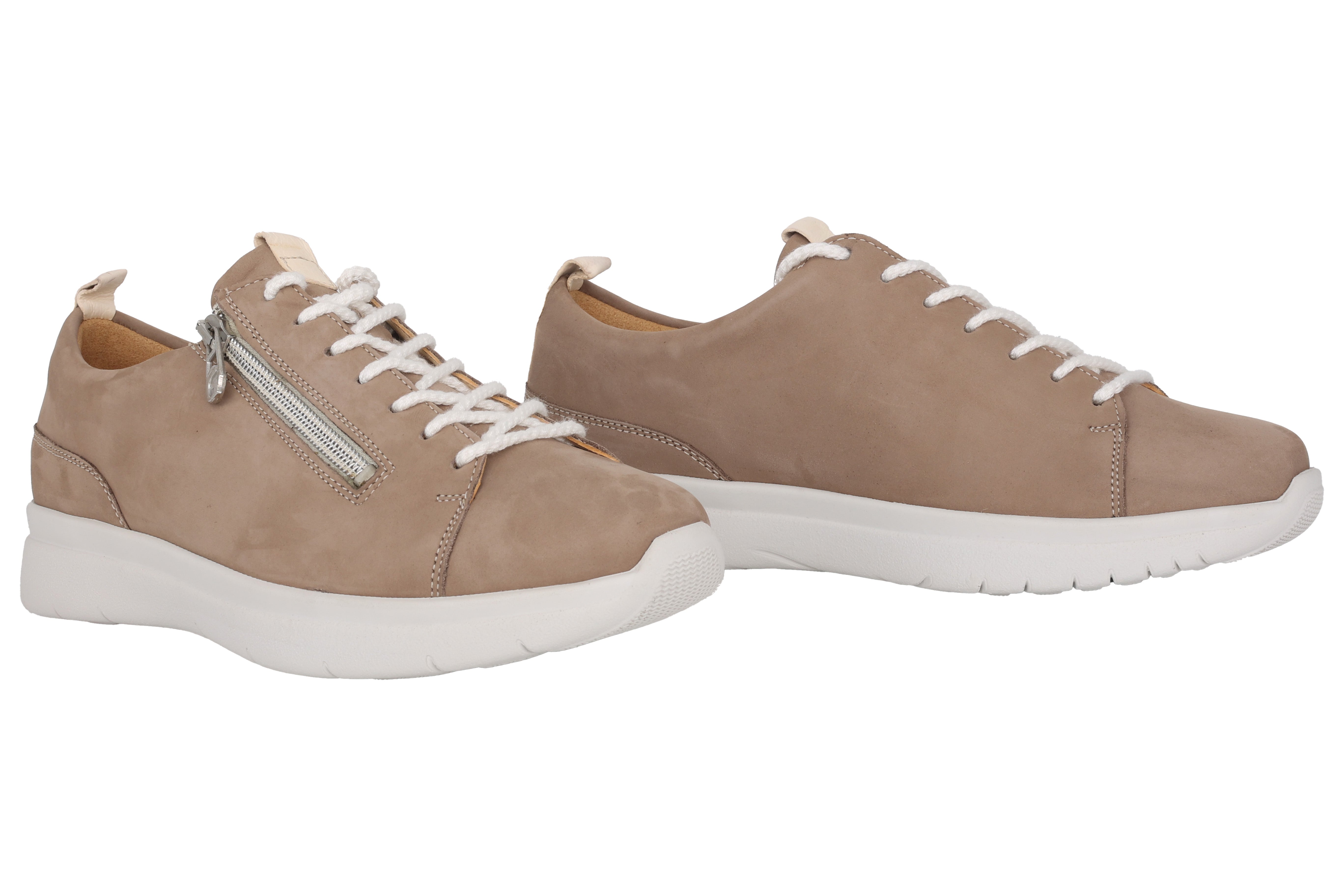 'Kira' women's very wide fit (K) lace-zip shoes - Taupe