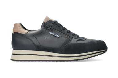 'Gilford' heren veter-sneaker met rits - blauw - Chaplinshoes'Gilford' herensneaker met veters en rits - blauwMephisto