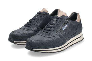 'Gilford' heren veter-sneaker met rits - blauw - Chaplinshoes'Gilford' herensneaker met veters en rits - blauwMephisto