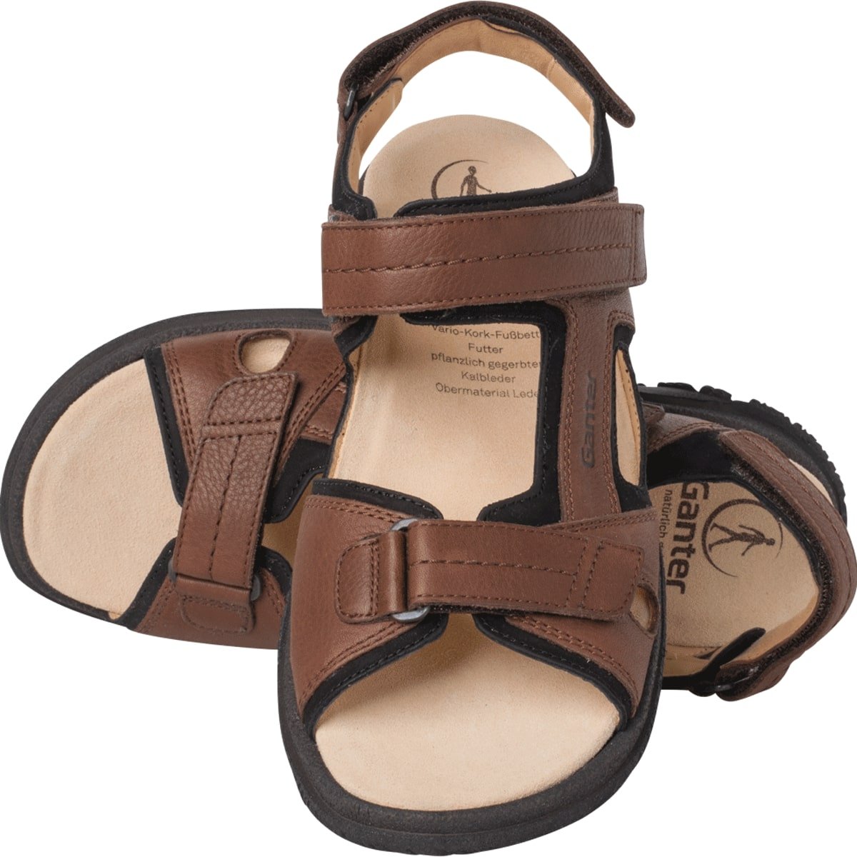 'Giovanni' men's sandal with removable insole - brown - Chaplinshoes'Giovanni' men's sandal with removable insole - brownGanter