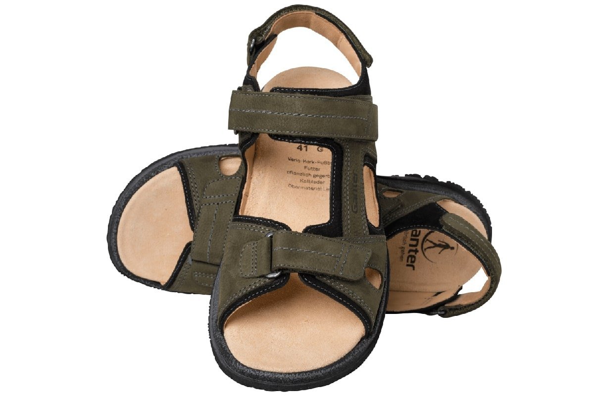 Sandalia de hombre 'Giovanni' con plantilla extraíble - verde - Chaplinshoes'Giovanni' sandalia con plantilla extraíble para hombre - verdeGanter