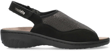 Sandalia ergonómica de mujer 'Gisella' de calce ancho (H) - negro - Chaplinshoes'Gisella' sandalias ergonómicas de mujer con corte ancho (H) - negro Mephisto