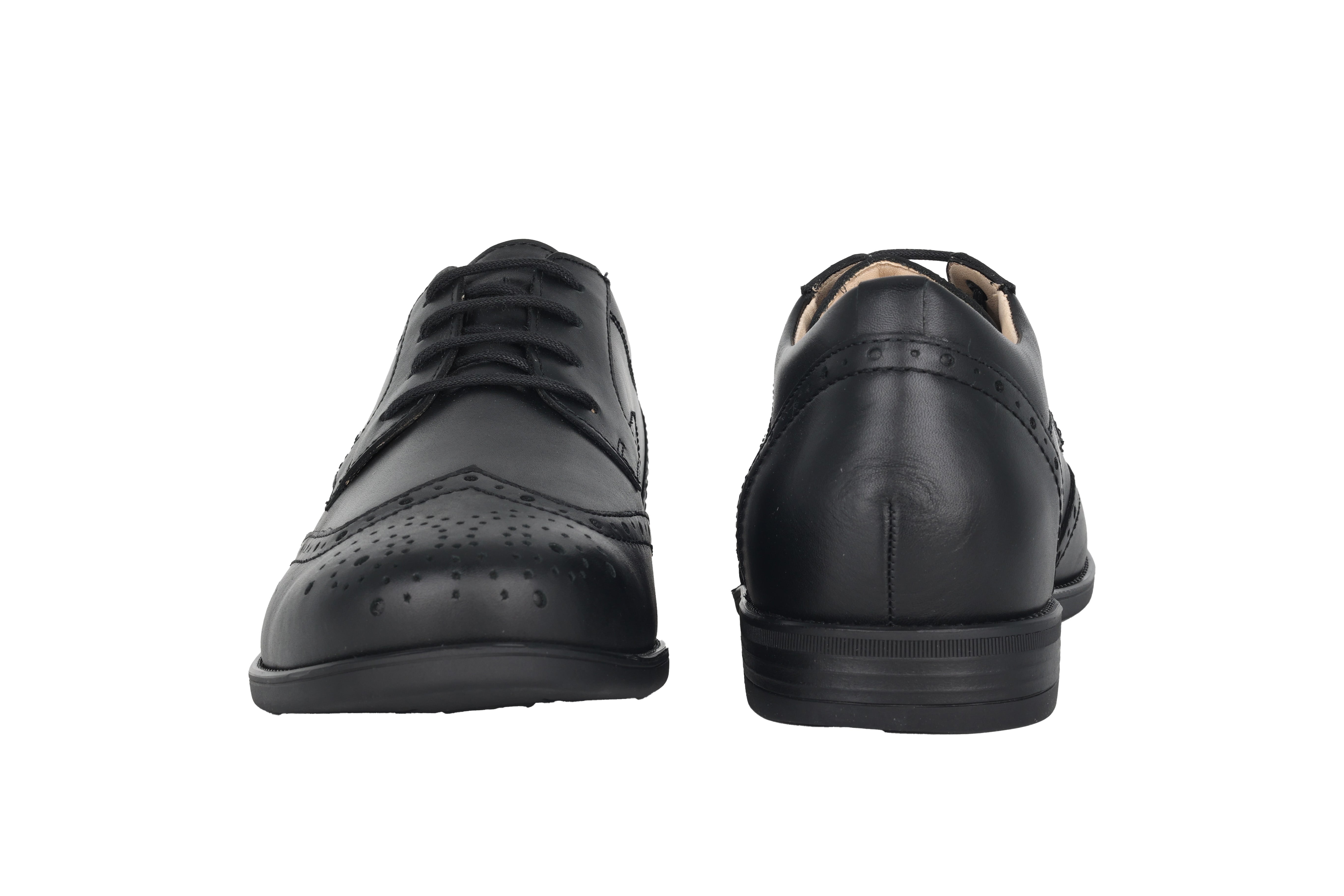'GREG' men"s dressed broque lace-up - black