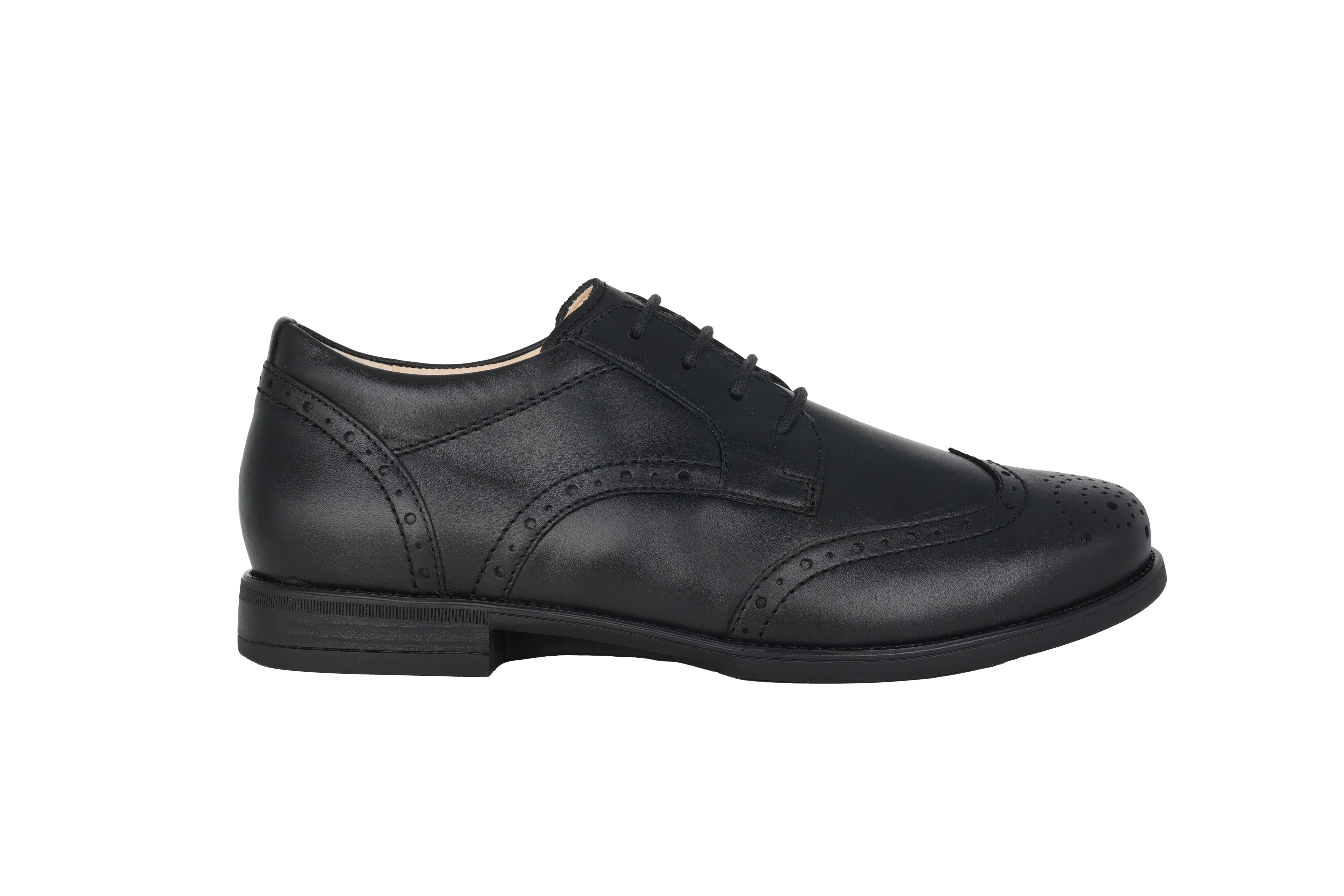 'GREG' men"s dressed broque lace-up - black
