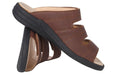 'Harry' men's wide fit (H) triple strap sandal - brown - Chaplinshoes'Harry' men's wide fit (H) triple strap sandal - brownGanter