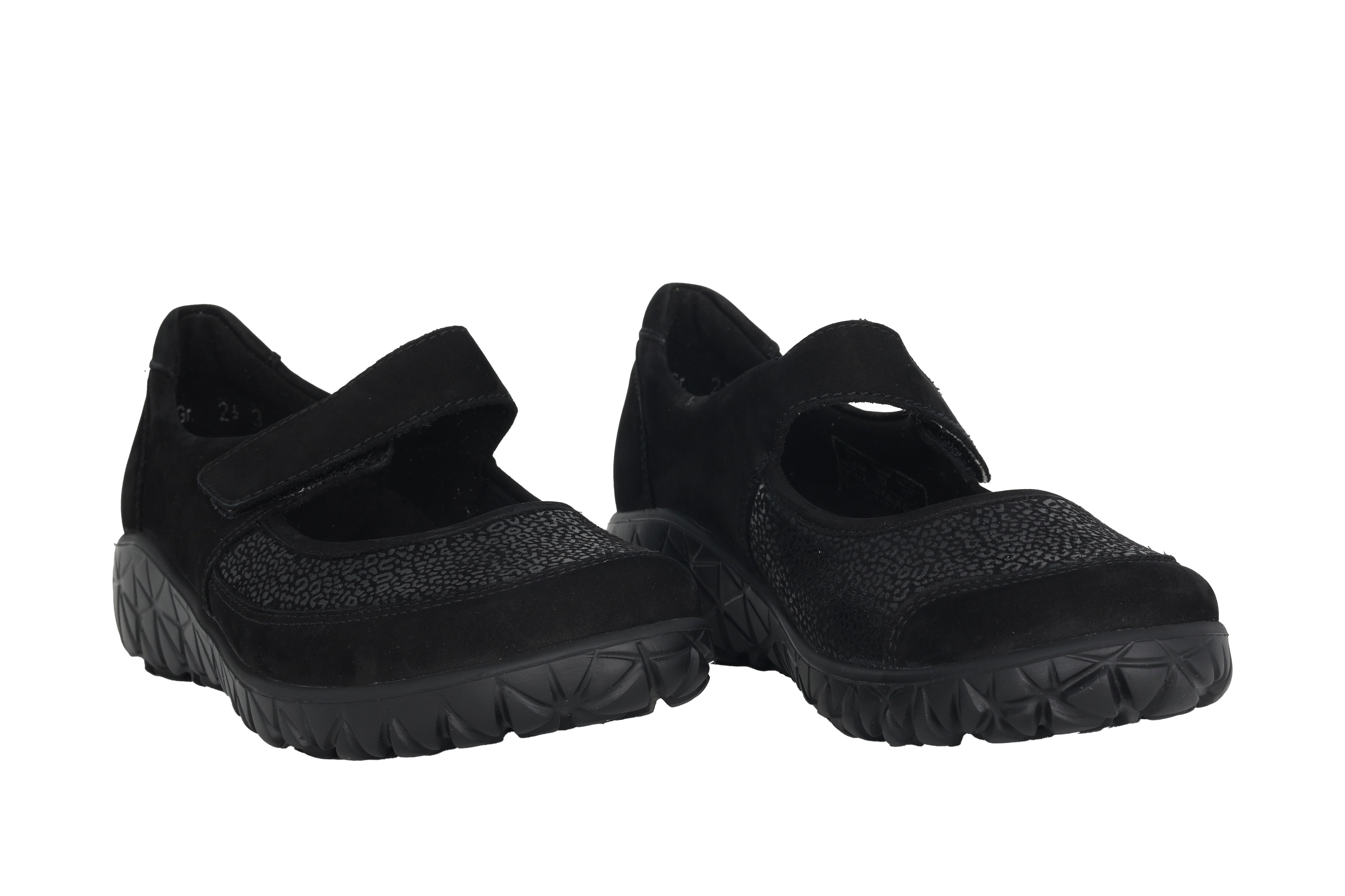 Zapato de mujer con tira ancha (H) 'Havy' - Negro