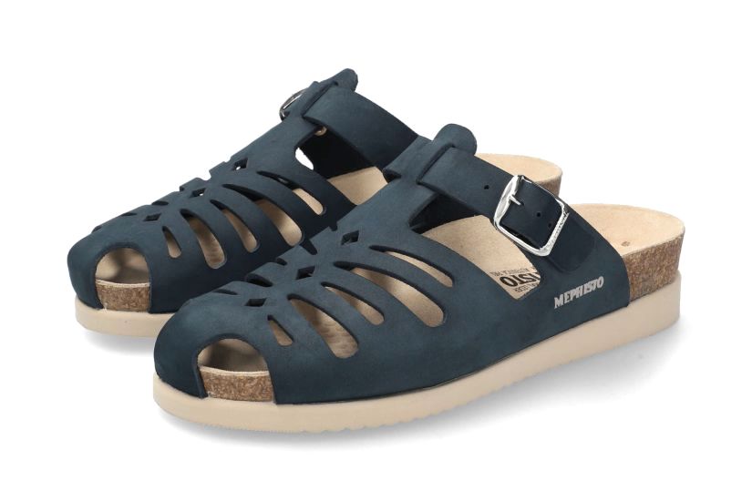 Sandalia tipo zueco para mujer 'Hedina' - Azul - ChaplinshoesSandalia zueco de mujer 'Hedina' - AzulMephisto