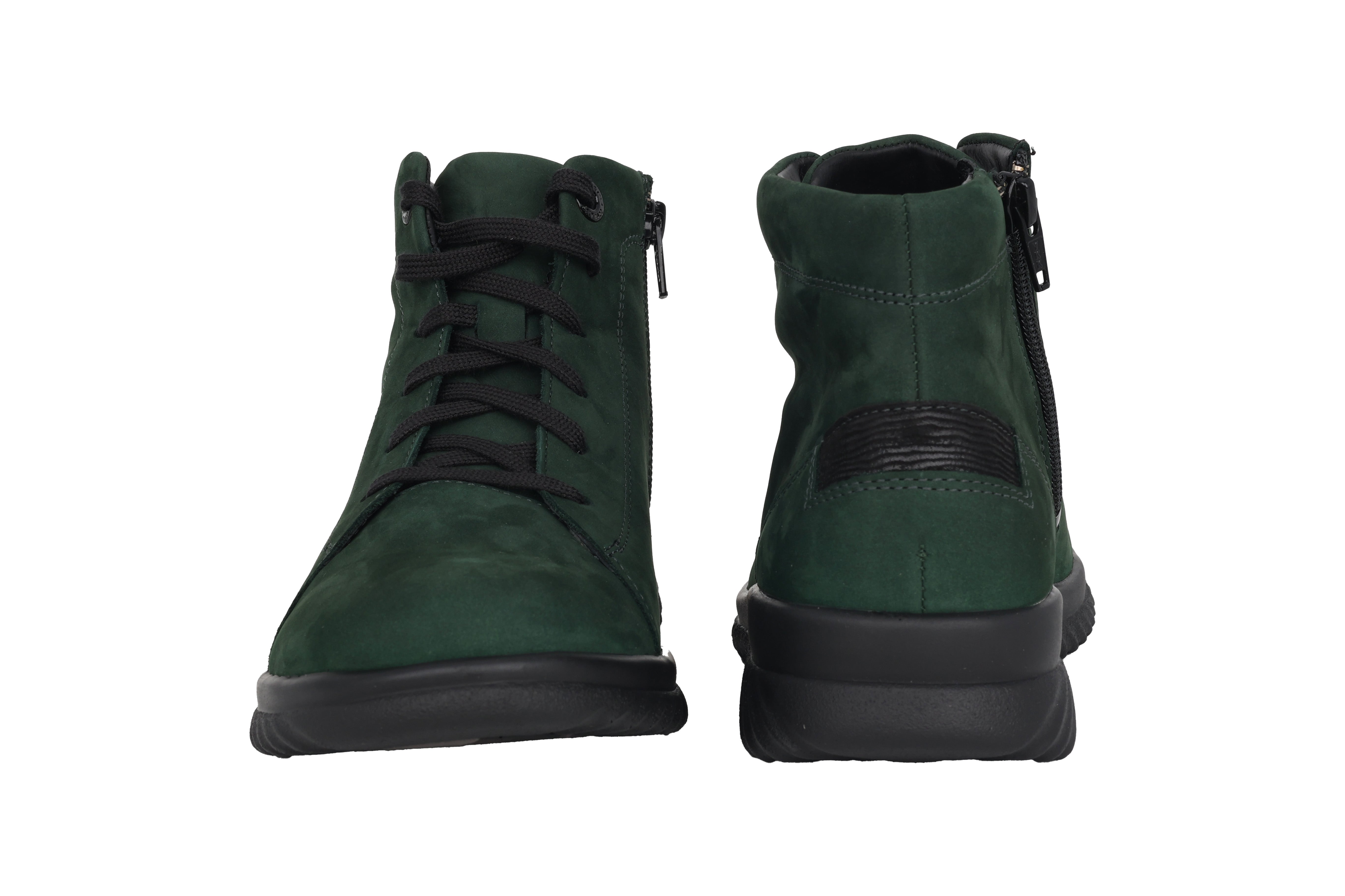Bottines femme coupe large (H) 'Heike H' - vert
