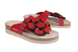 Damesslipper 'Helen Flower' - rood - ChaplinshoesDamessandaal 'Helen Flower' met schuifneus - roodMephisto