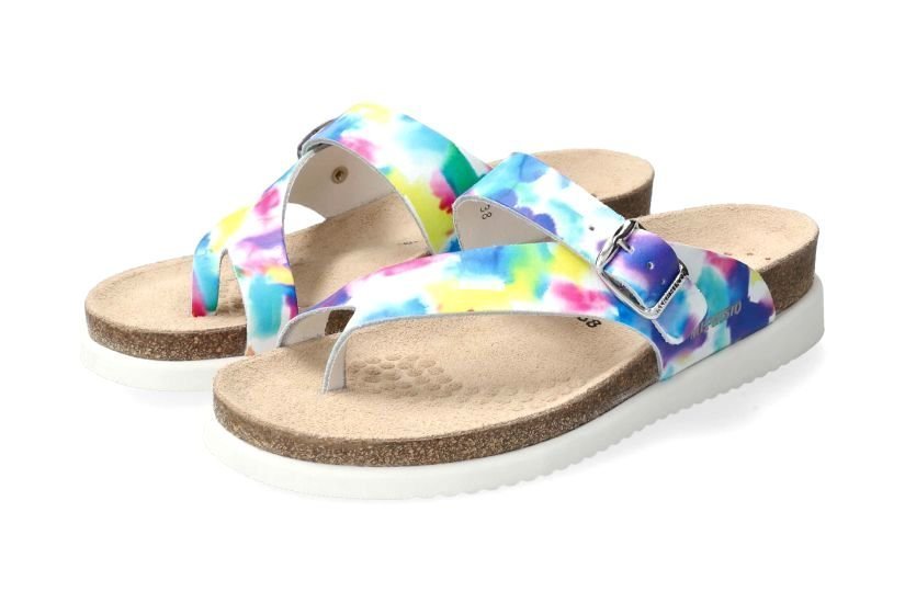 'Helen' sandalia con puntera corredera para mujer - flor multicolor - Chaplinshoes'Helen' Sandalia con puntera corrediza para mujer - flor multicolorMephisto