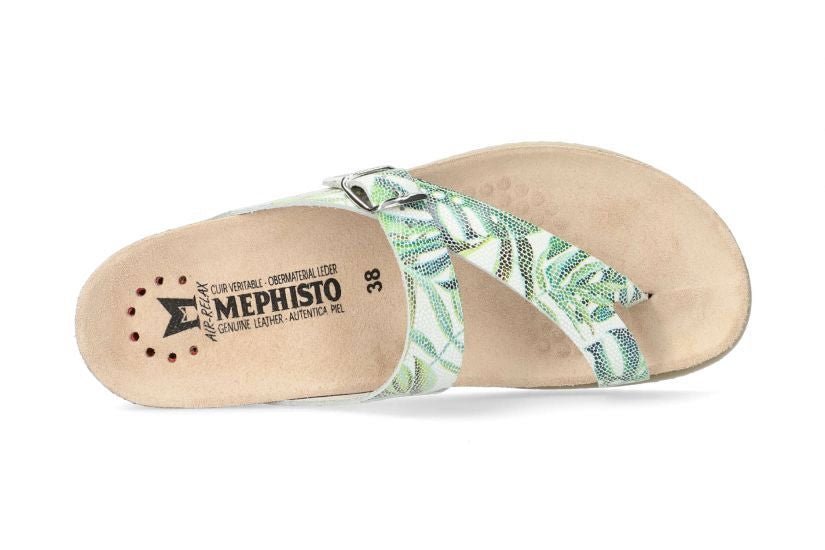 'Helen' women's thong sandal - Green mix - Chaplinshoes'Helen' women's thong sandal - Green mixMephisto