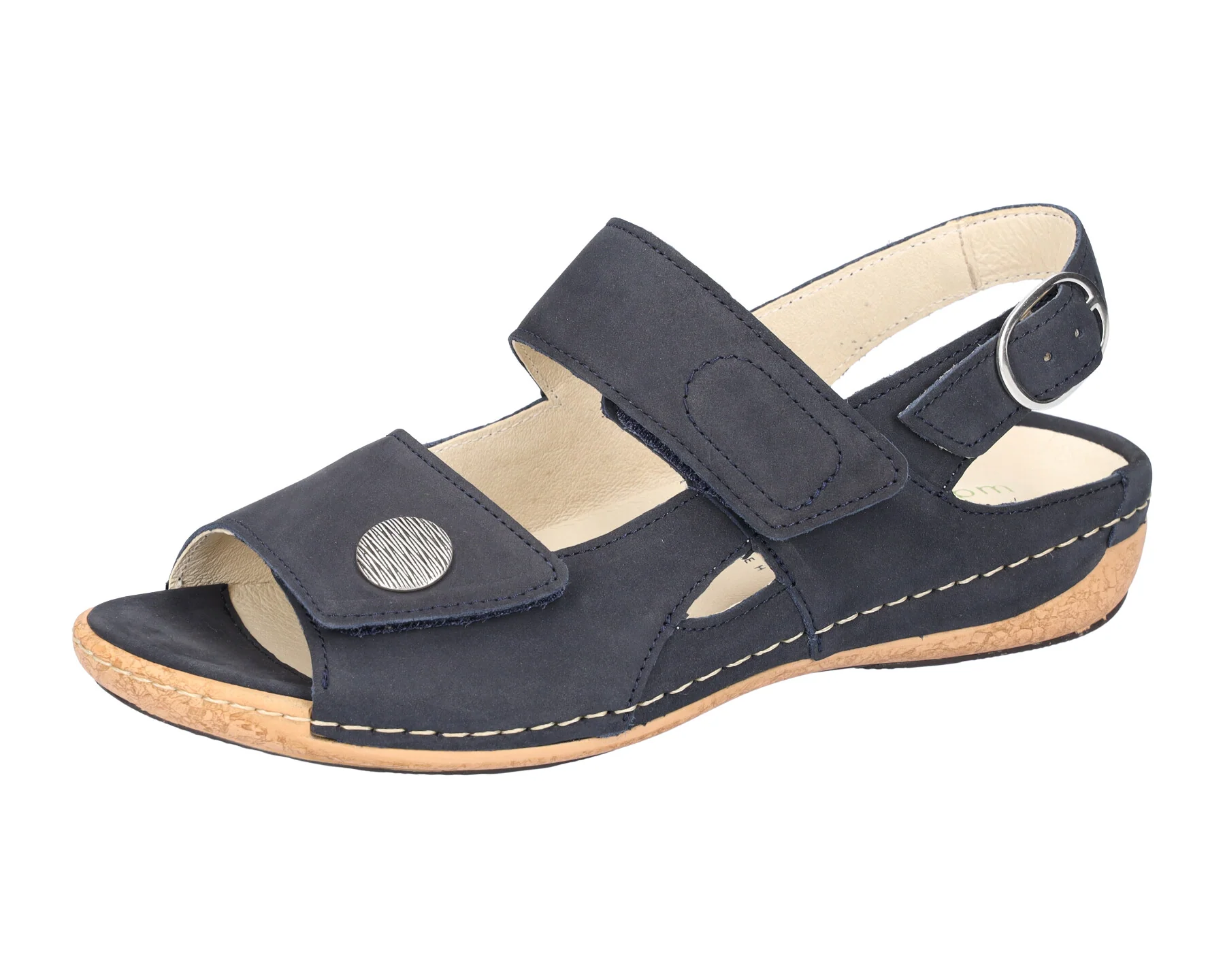 Damessandaal 'Heliett' met brede pasvorm (H) - blauw