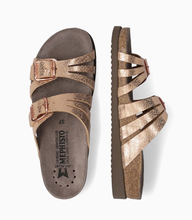 'HELISA' women's slide sandal - bronze - Chaplinshoes'HELISA' women's slide sandal - bronzeMephisto