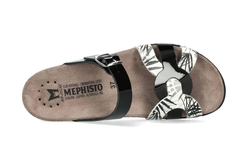 Damesslipper 'Helma' - zwarte combi - ChaplinshoesDamesslipper 'Helma' - zwart combiMephisto