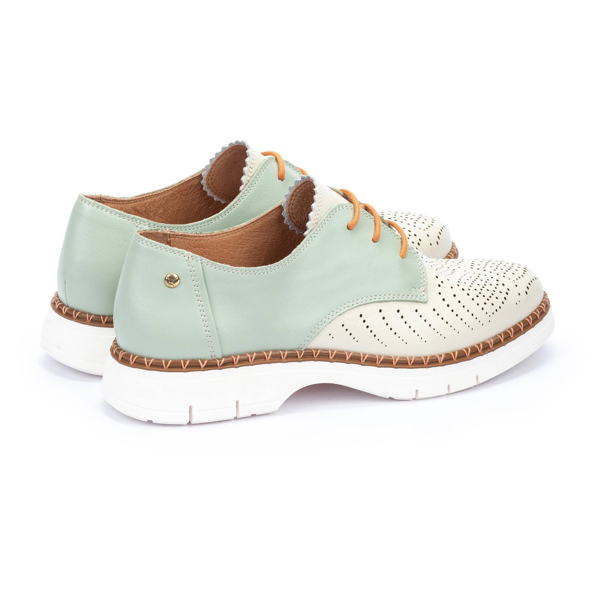 Zapato con cordones de verano para mujer 'Henares' - Mezcla de verdes - ChaplinshoesZapato con cordones mujer verano 'Henares' - Mix verdePikolinos