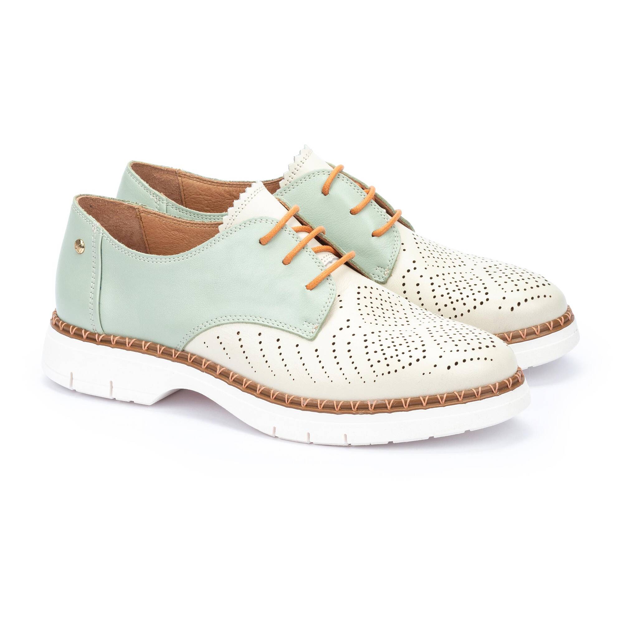 Zapato con cordones de verano para mujer 'Henares' - Mezcla de verdes - ChaplinshoesZapato con cordones mujer verano 'Henares' - Mix verdePikolinos