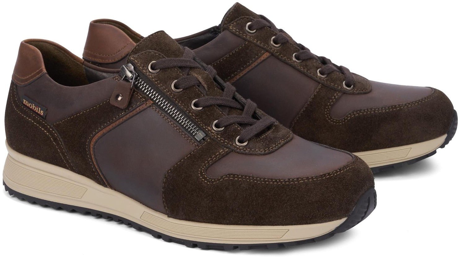 HERVE' men's ergonomic wide fit (H) sneaker - Brown - ChaplinshoesHERVE' men's ergonomic wide fit (H) sneaker - BrownMephisto