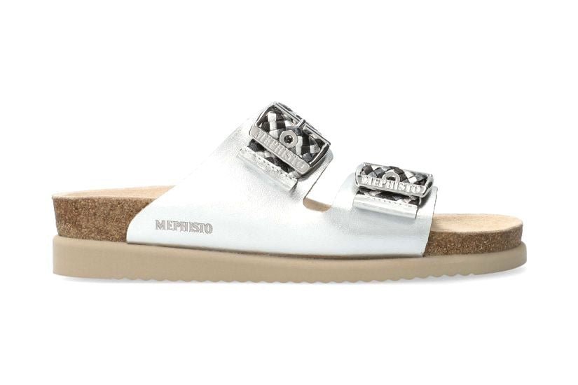 Sandalia tipo chancla para mujer 'Hester Twist' - mezcla de plata - ChaplinshoesSandalia tipo chancla para mujer 'Hester Twist' - mezcla de plataMephisto