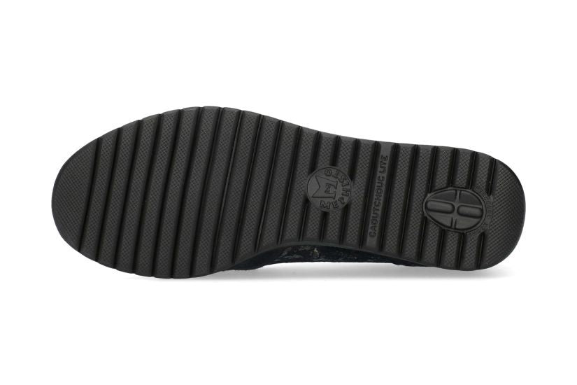 Ergonomische damessneaker met veters 'IASMINA' en ritssluiting - Blauw - Chaplinshoes'IASMINA' ergonomische damessneaker met veters en rits - BlueMephisto