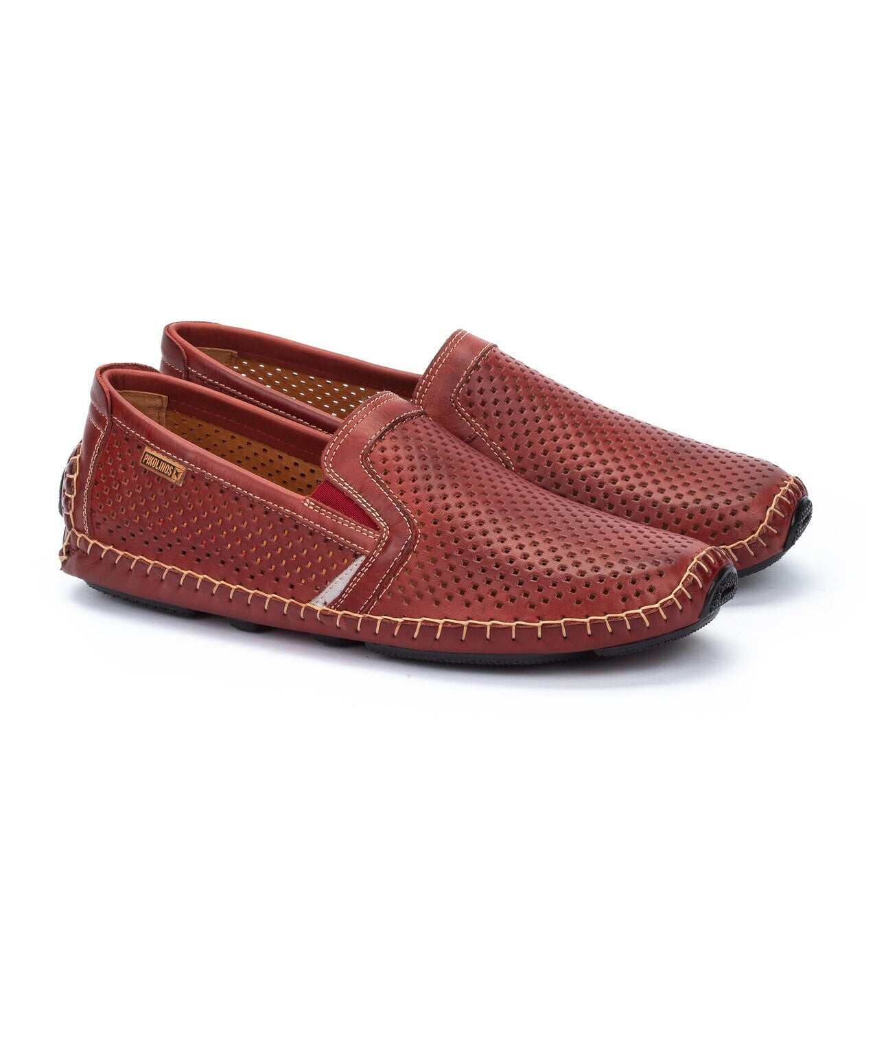 Mocassino traforato 'Jerez' da uomo - Rosso