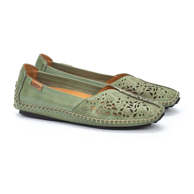 Mocasín perforado para mujer 'Jerez' - verde - ChaplinshoesMocasín de mujer 'Jerez' perforado - verdePikolinos