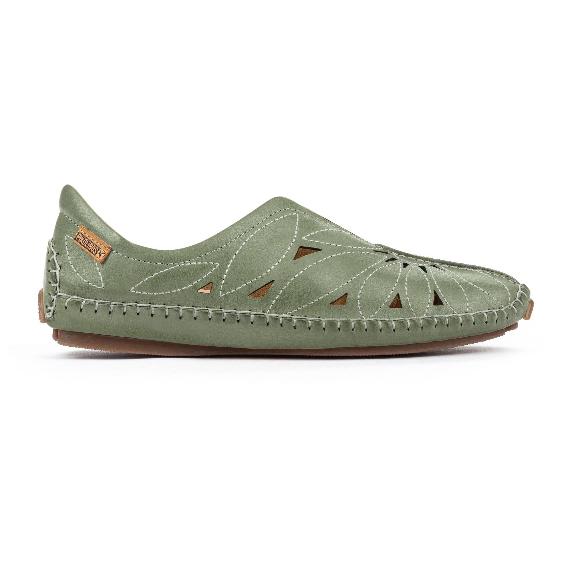 Mocasín de verano para mujer perforado 'Jerez' - verde - Chaplinshoes'Jerez' mocasín de verano perforado para mujer - verdePikolinos