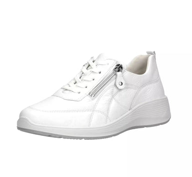 'Kalea' Zapatillas de mujer de corte muy ancho (K) con cordones y cremallera - blanco - Chaplinshoes'Kalea' Zapatillas de mujer de corte muy ancho (K) con cordones y cremallera - blancoWaldläufer