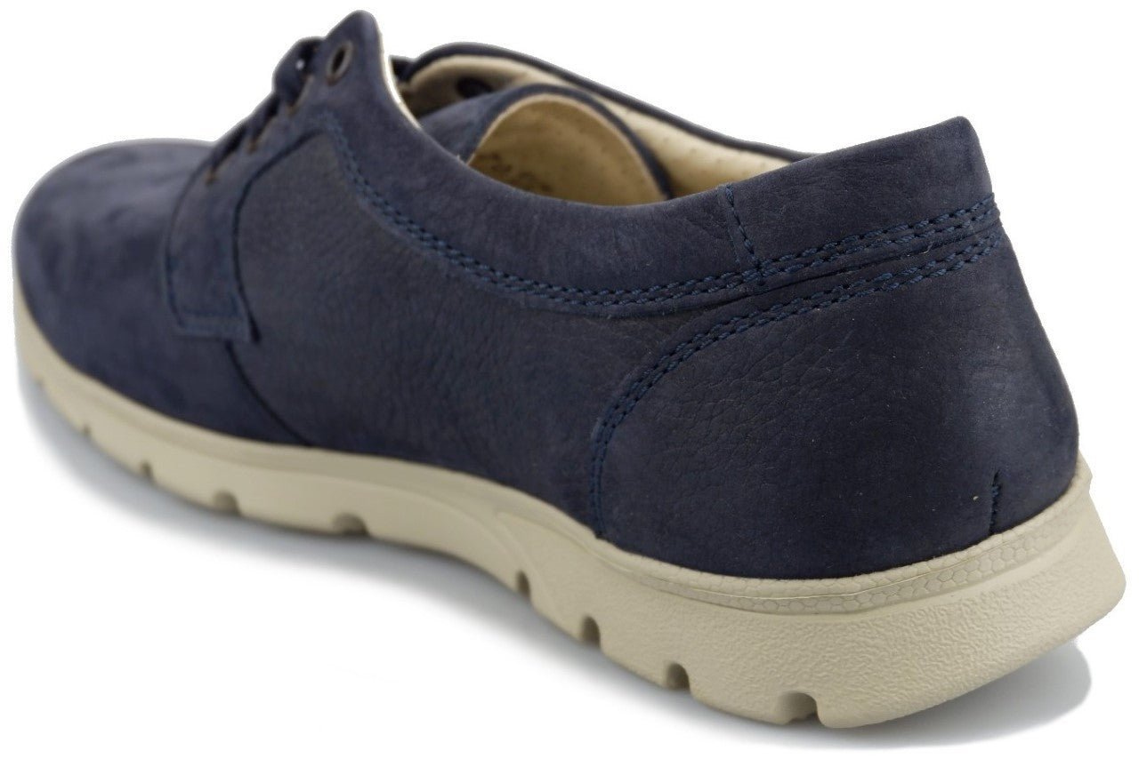 Scarpa ergonomica da uomo 'Kilian' vestibilità ampia (H) - Blu - ChaplinshoesScarpa ergonomica da uomo a calzata larga (H) 'Kilian' - BlueMephisto