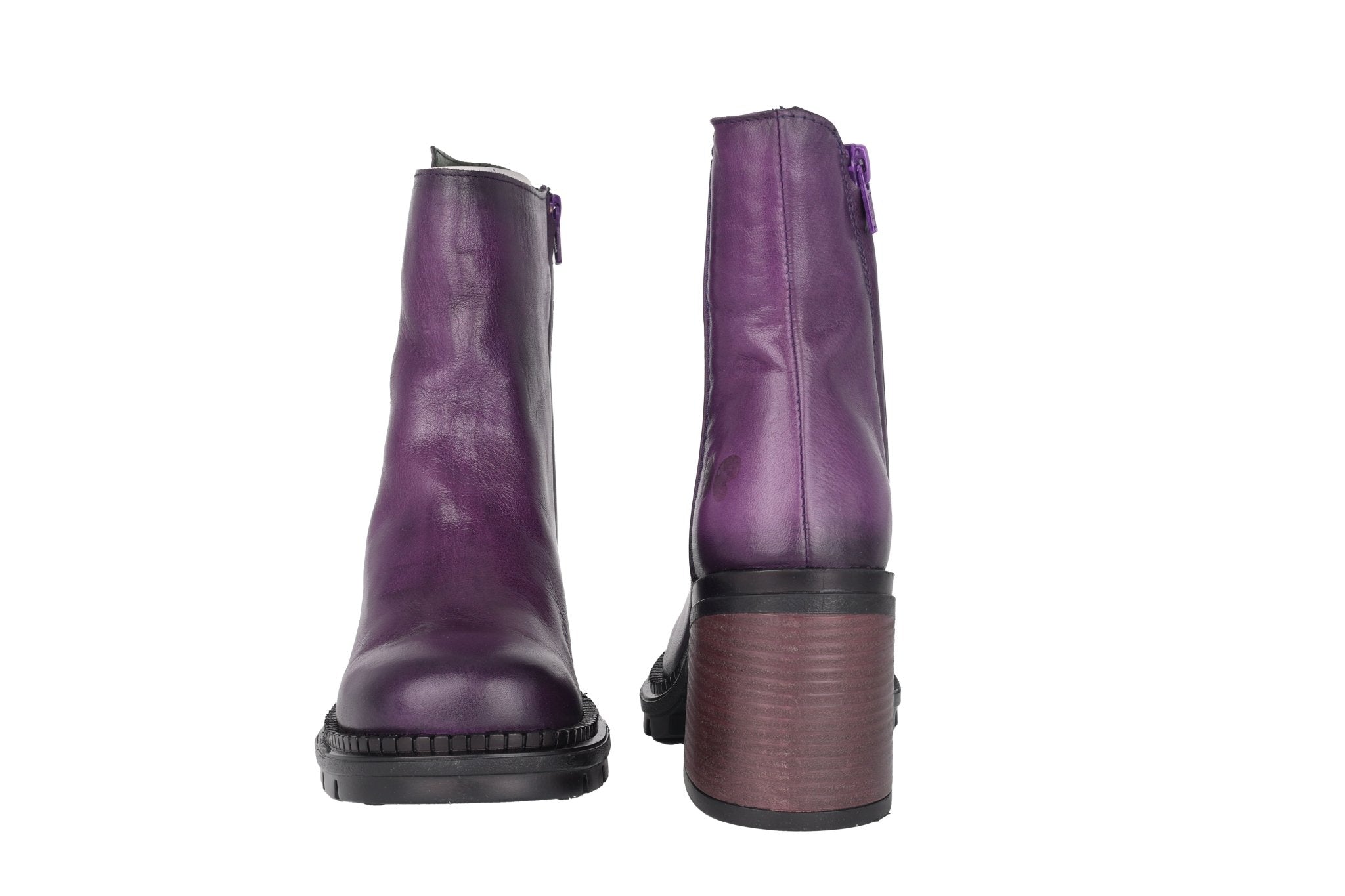 Damesritslaars 'Laisa - D953' - Paars - ChaplinshoesDameslaars met rits 'Laisa - D953' - PurpleFelmini