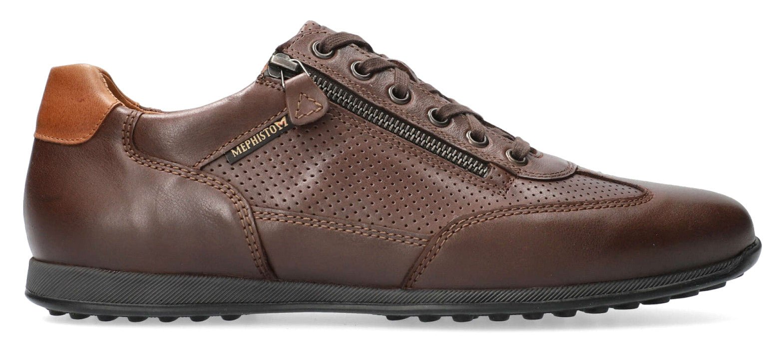 Zapatilla deportiva de hombre con cordones y cremallera 'Leon' - Marrón - ChaplinshoesZapatilla deportiva de hombre con cordones y cremallera 'Leon' - MarrónMephisto