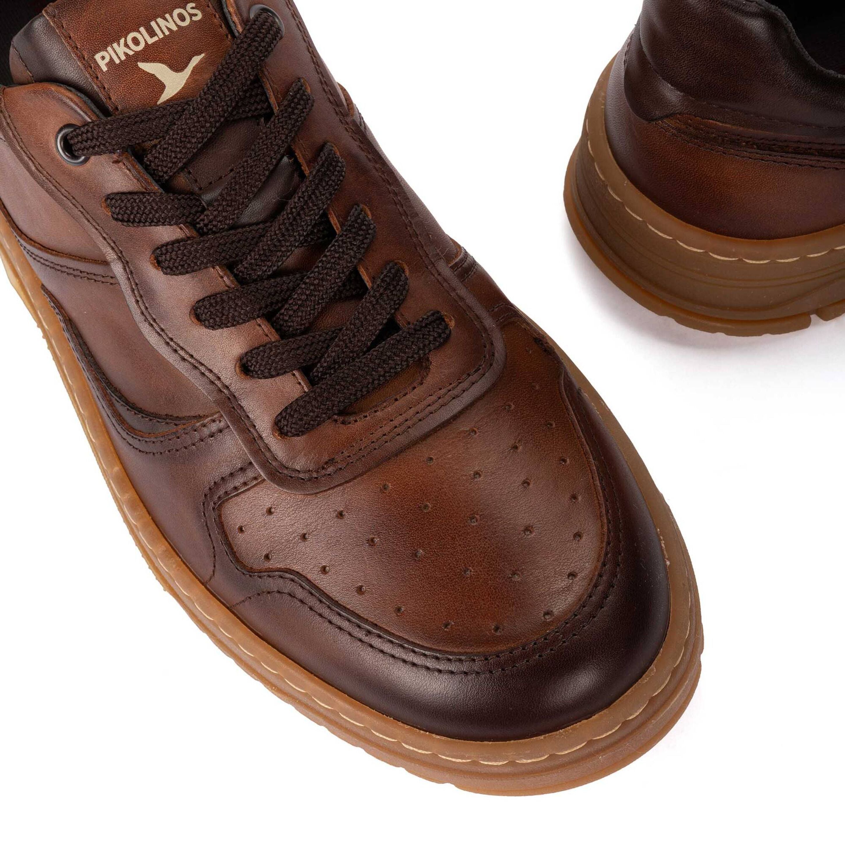 'Salinas' men's leather sneaker - brown