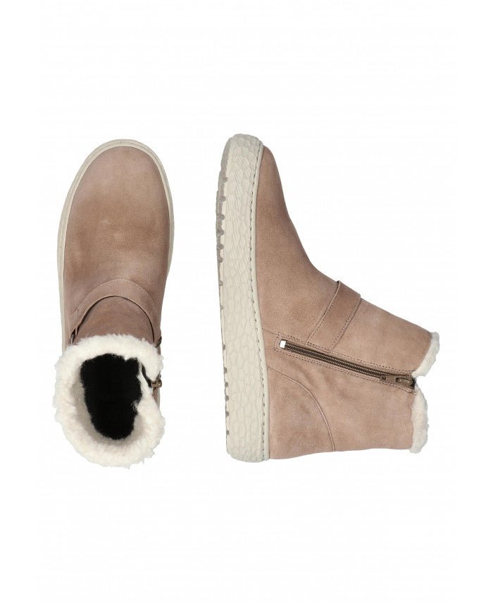 Bota con forro cálido para mujer 'Liloue' de corte ancho (H) - Beige - ChaplinshoesBota con forro cálido para mujer 'Liloue' de corte ancho (H) - BeigeMephisto