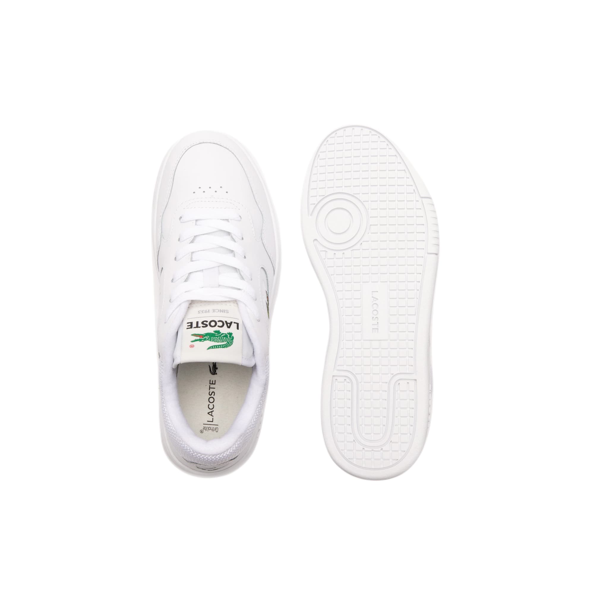 Heren sneaker met veters 'Lineset' - wit - ChaplinshoesHerensneaker 'Lineset' met veters - witLacoste