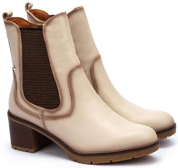 Bota cremallera mujer 'Llanes W7H' - Blanco roto - ChaplinshoesBota cremallera mujer 'Llanes W7H' - Blanco rotoPikolinos