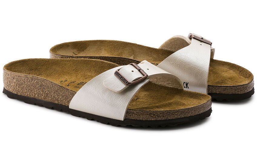 Sandalo slide da donna 'Madrid BS' - bianco perla - ChaplinshoesSandalo slide da donna "Madrid BS" - bianco perlaBirkenstock