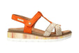 Damessandaal 'Marysol' met brede pasvorm (H) - oranje mix - ChaplinshoesDamessandaal 'Marysol' met brede pasvorm (H) - oranje mixMephisto