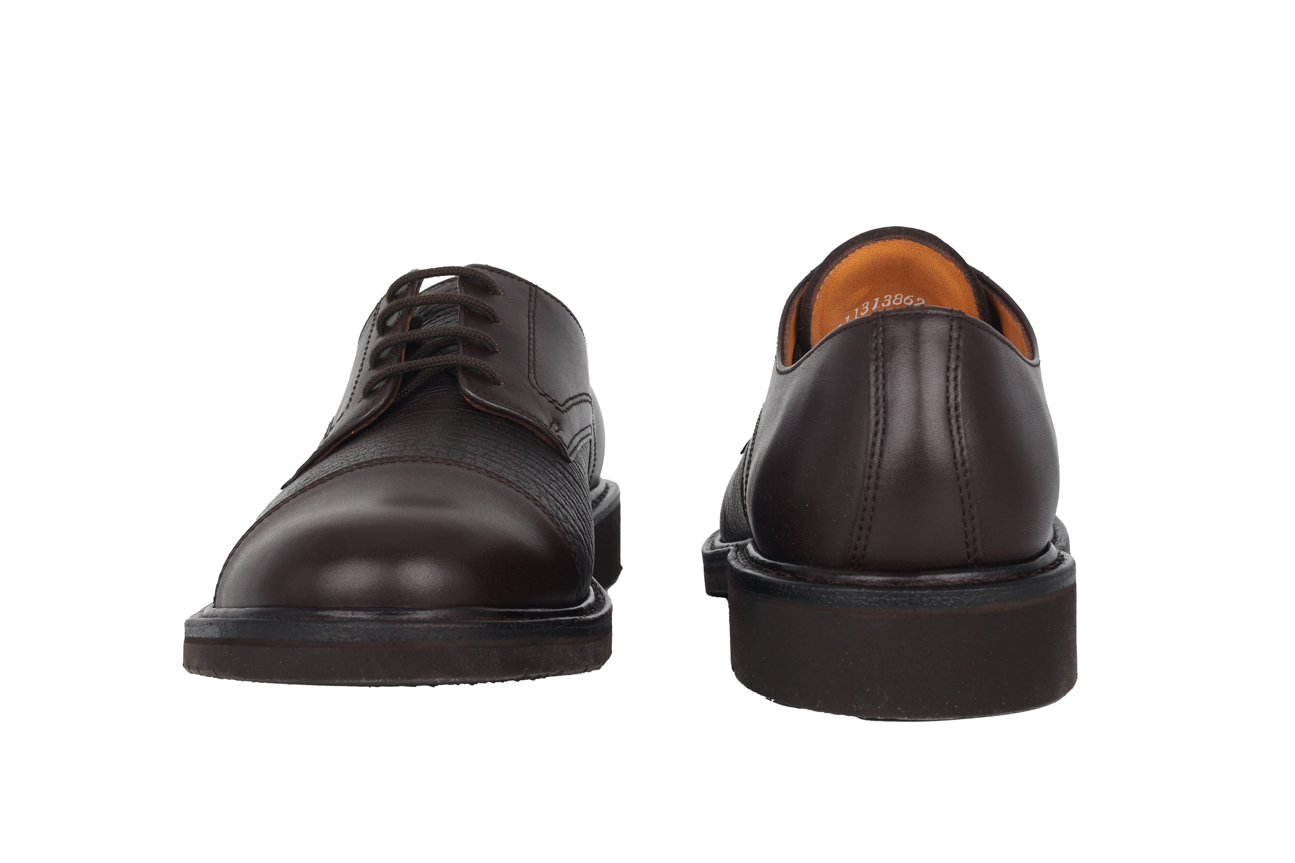 Chaussure à lacets Goodyear faite à la main pour hommes 'Melchior' - Marron