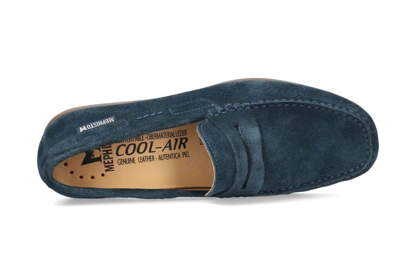 Herenmocassin 'Alyon' - blauw suède